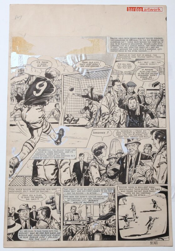 Josep Marti, Roy of Rovers !  22 février 1964 - revue TIGER - Comic Strip