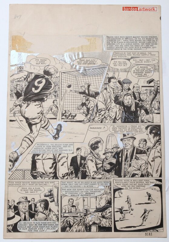 Josep Marti, Roy of Rovers !  22 février 1964 - revue TIGER - Planche originale