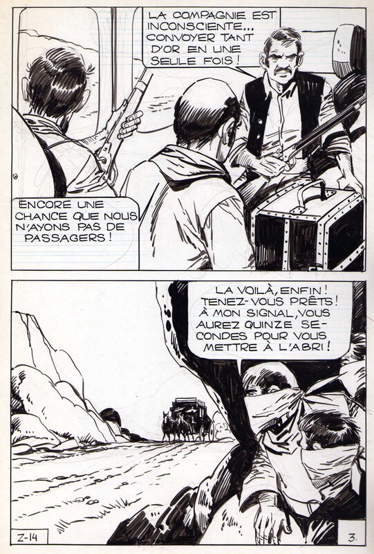 Jean Pape, Zorro n°14, planche 3, SFPI - Planche originale