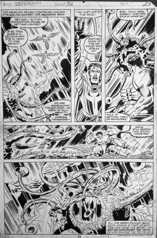 The Defenders #72 par Herb Trimpe, Fred Kida - Planche originale