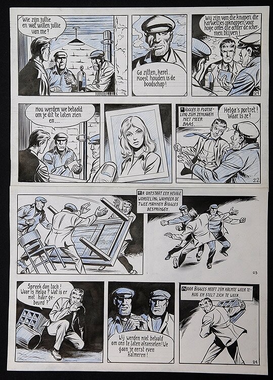 Biggles par Willy Vandersteen - Planche originale