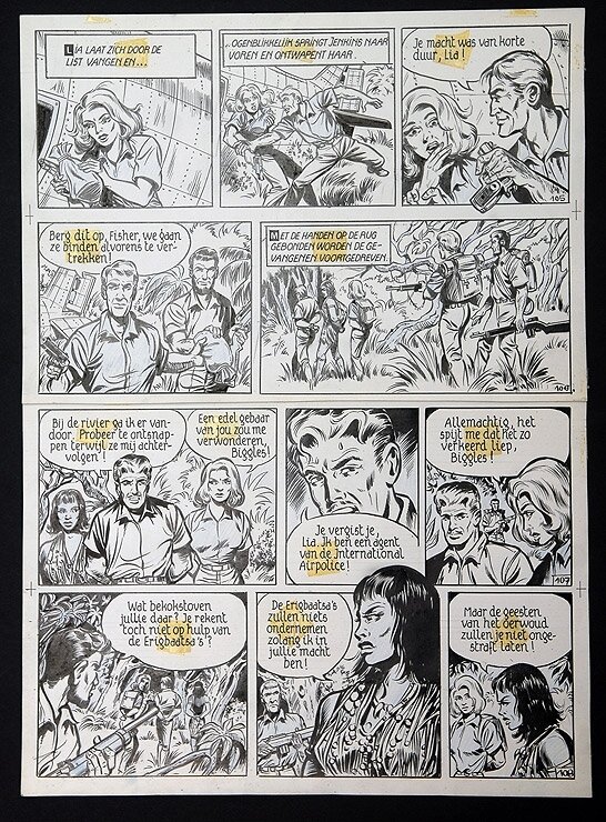 Biggles par Willy Vandersteen - Planche originale