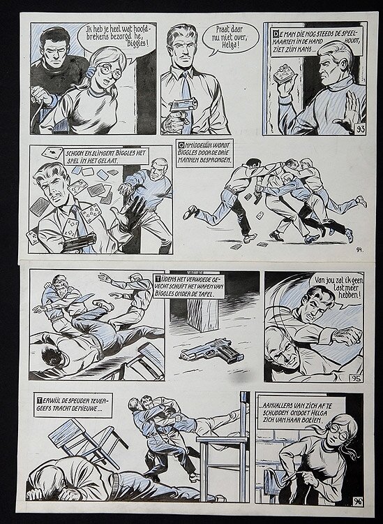 Biggles par Willy Vandersteen - Planche originale