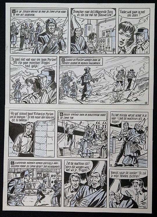 Biggles par Willy Vandersteen - Planche originale
