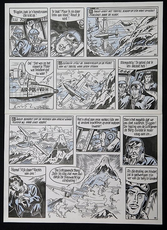 Biggles par Willy Vandersteen - Planche originale