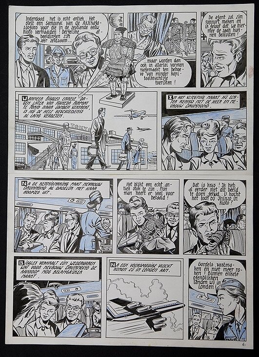 Biggles par Willy Vandersteen - Planche originale