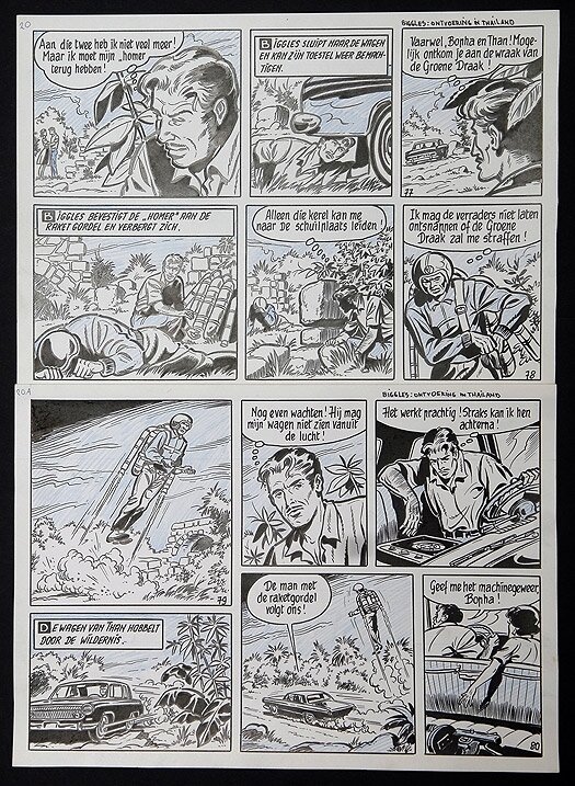 Biggles par Willy Vandersteen - Planche originale