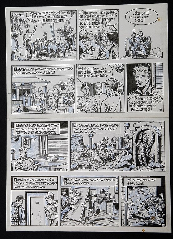Biggles par Willy Vandersteen - Planche originale