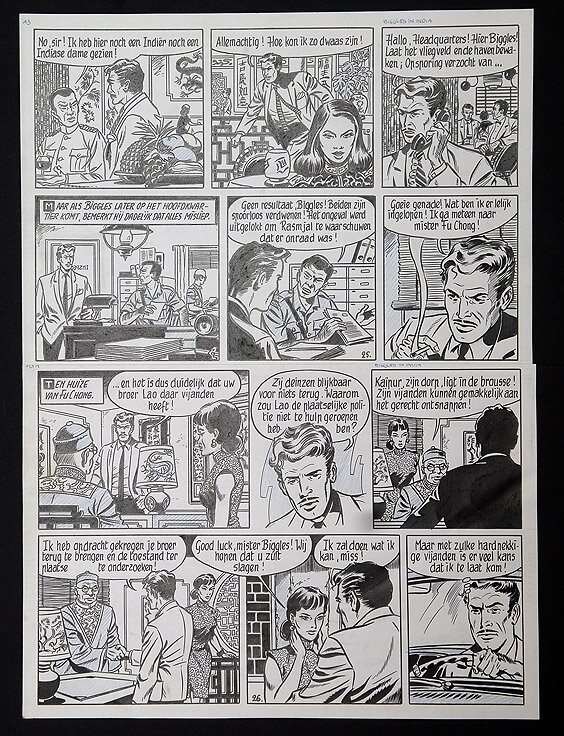 Biggles par Willy Vandersteen - Planche originale