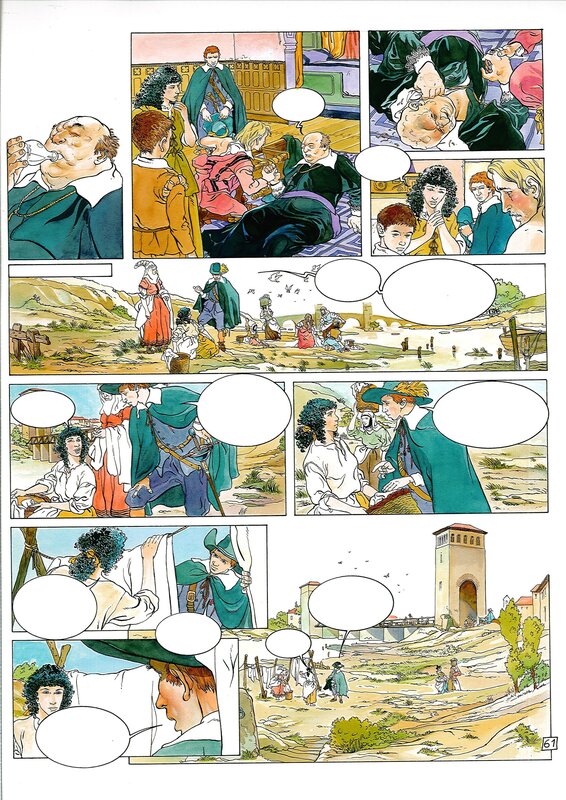 Daniel Redondo, La MARQUE DE LA SORCIÈRE-  TOME.4 L'ANGE DÉCHU. PAGE 61. 1990 - Planche originale