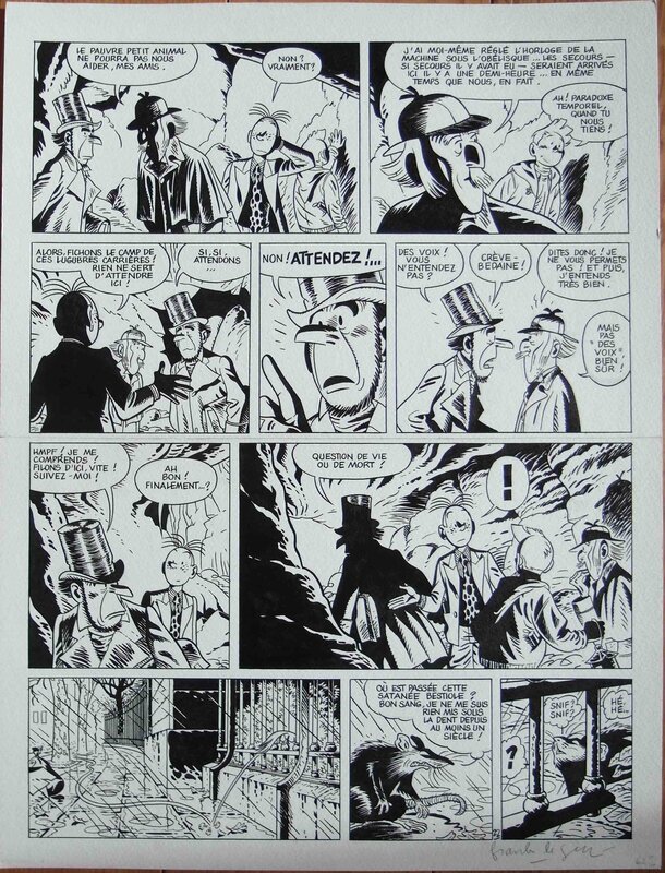 Frank Le Gall, Spirou et Fantasio: Les Marais du temps Pg.22 - Planche originale