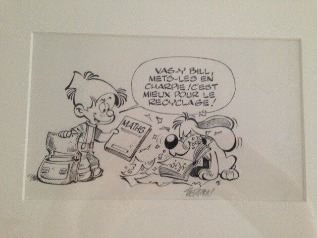 Boule et Bill par Laurent Verron - Illustration originale
