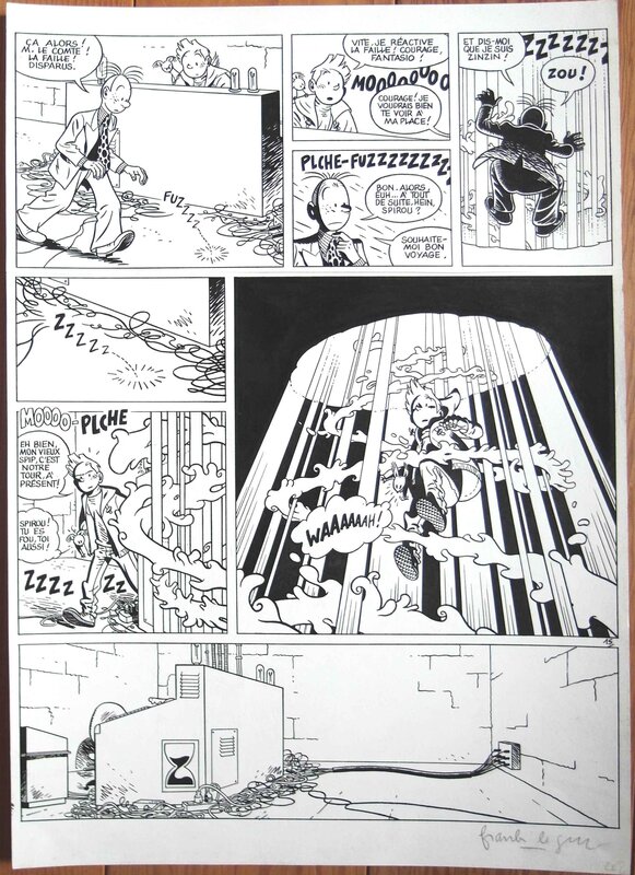 Frank Le Gall, Spirou et Fantasio: Les Marais du Temps Pg.15 - Planche originale