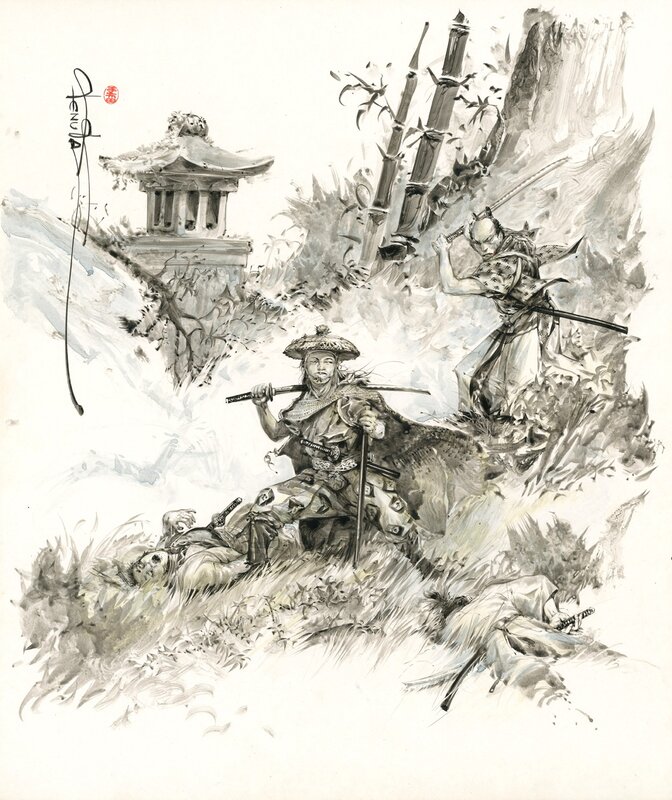 Ronin in engagement by Saverio Tenuta - Original Illustration