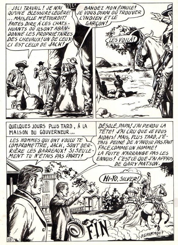 P Grammont, Gary Matson, Le fugitif - Tartine n°4, SFPI - Planche originale