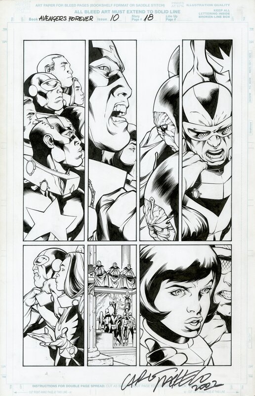 Carlos Pacheco, Jesus Merino, AVENGERS FOREVER #10 page 18, 1999 - Planche originale