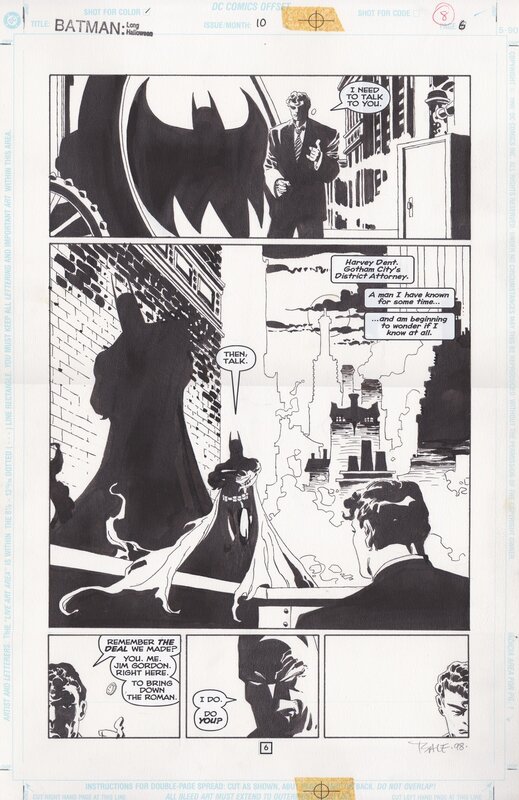 Tim Sale, Jeph Loeb, Batman: The Long Halloween #10 - Planche originale