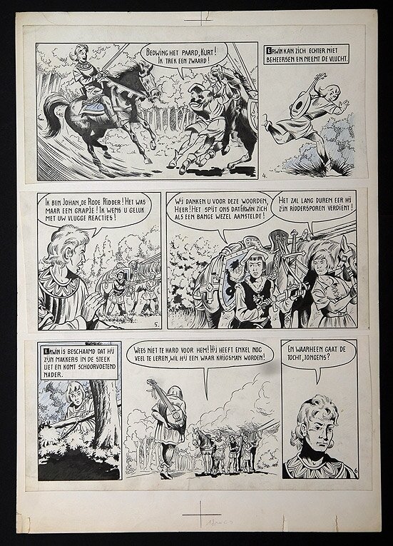 Willy Vandersteen, De gouden sporen - plaat 2 - Planche originale