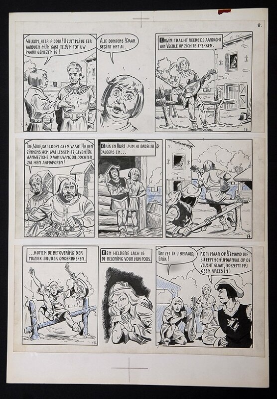 Willy Vandersteen, De gouden sporen - plaat 6 - Planche originale