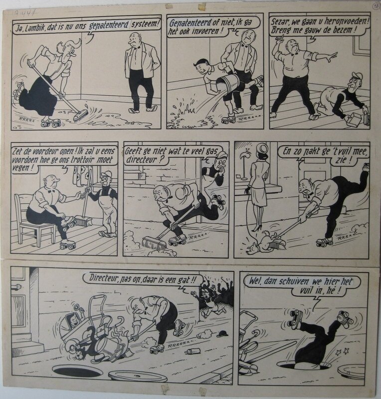 Willy Vandersteen, De grappen van Lambik - Planche originale
