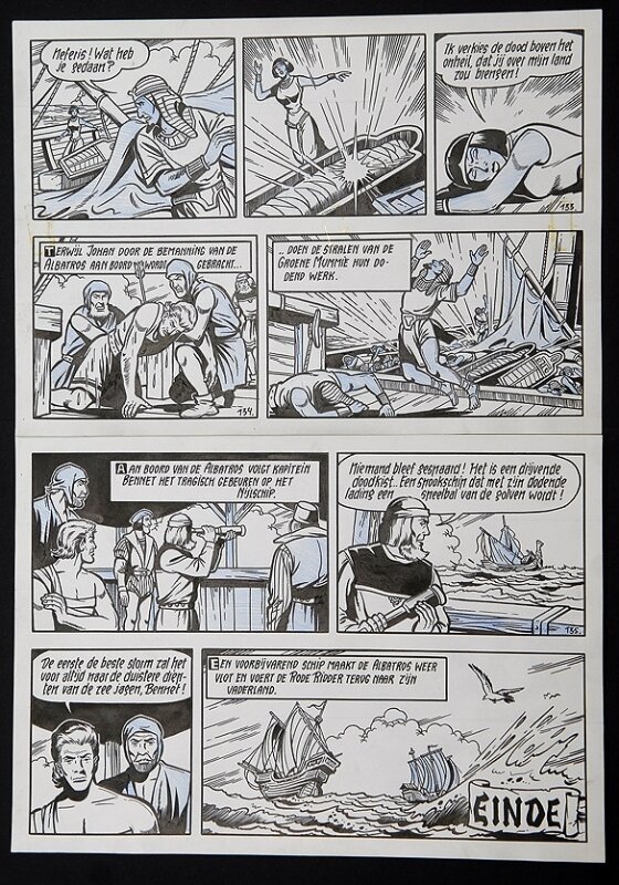 De rode ridder par Willy Vandersteen - Planche originale