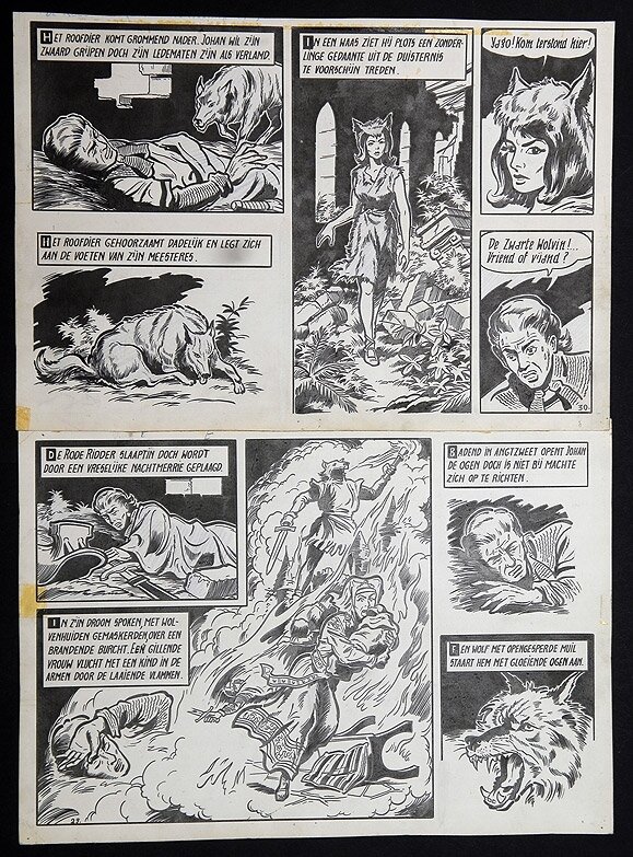 De Rode Ridder par Willy Vandersteen - Planche originale
