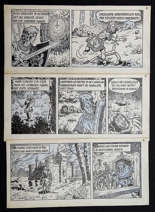 De Rode Ridder par Willy Vandersteen - Planche originale