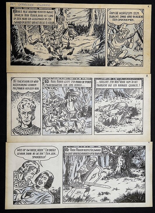 De Rode Ridder par Willy Vandersteen - Planche originale