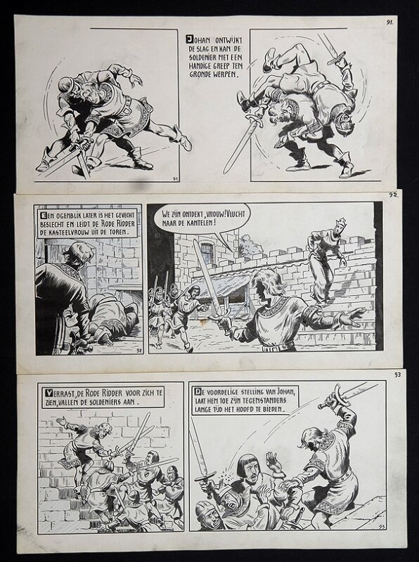 De Rode Ridder par Willy Vandersteen - Planche originale