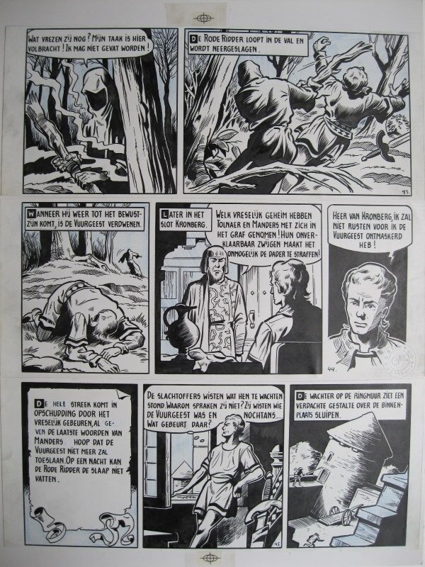 De vuurgeest par Willy Vandersteen - Planche originale