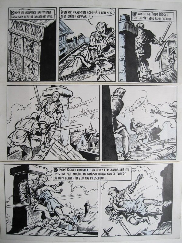 De vuurgeest par Willy Vandersteen - Planche originale