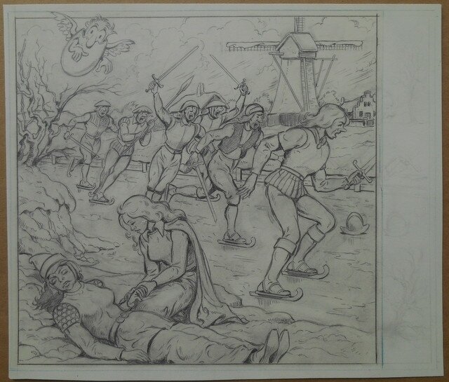 Willy Vandersteen, De geuzen 3 - Flodderbes, de heks - Couverture originale