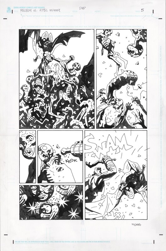 Mike Mignola, Hellboy vs. The Aztec Mummy - Comic Strip