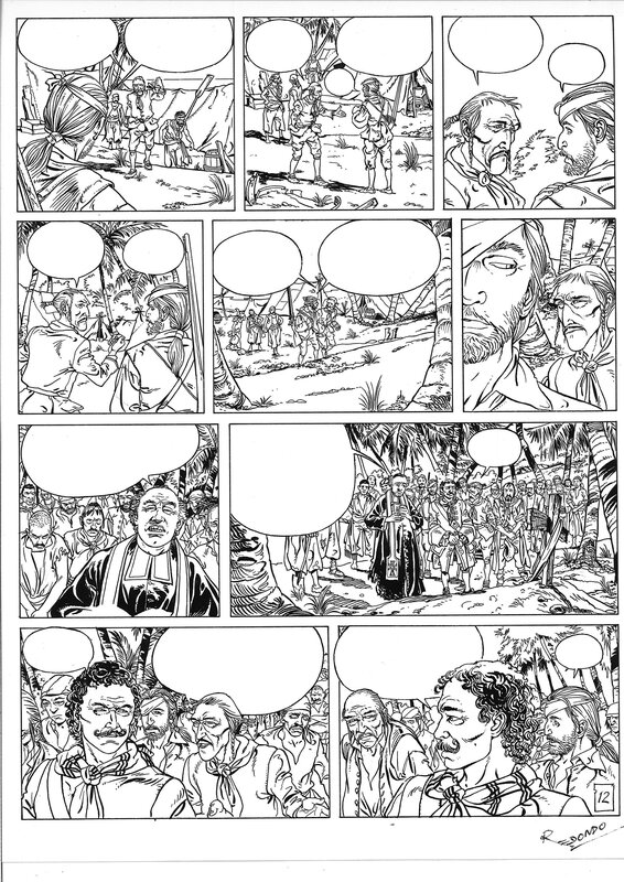 Daniel Redondo, La JEUNESSE DE BARBE ROUGE. TOME 3. LE DUEL DES CAPITAINES. 1998 - Planche originale