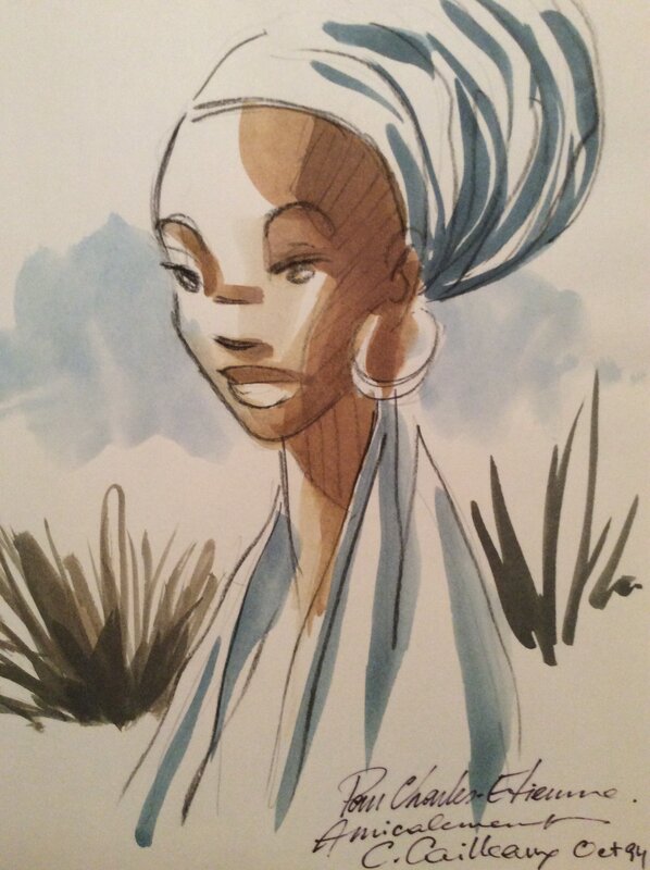 Femme au turban by Christian Cailleaux - Sketch