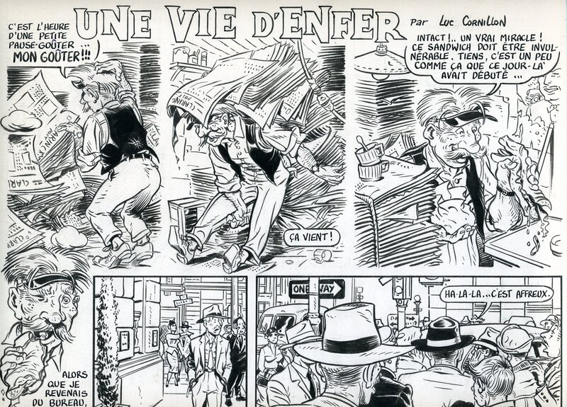 Luc Cornillon, Dans L'ENFER DE L'ENFER - Planche originale