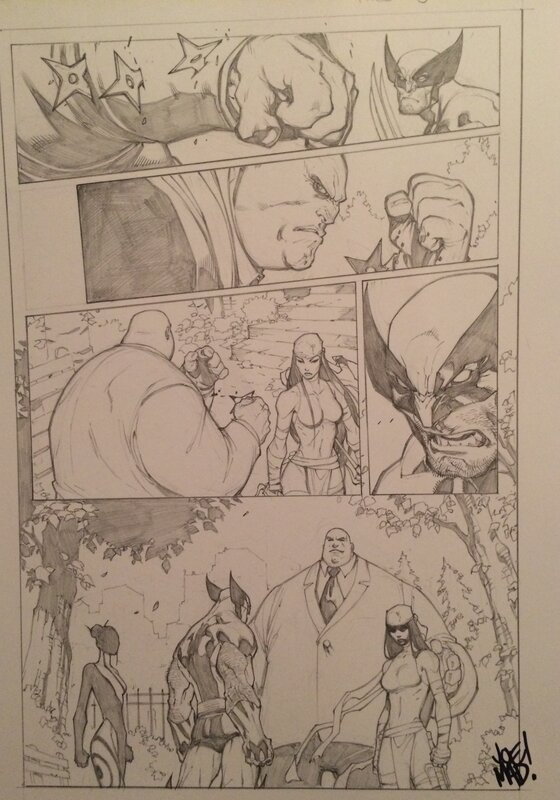 Joe Madureira, Savage Wolverine #6 pg 18 - Planche originale