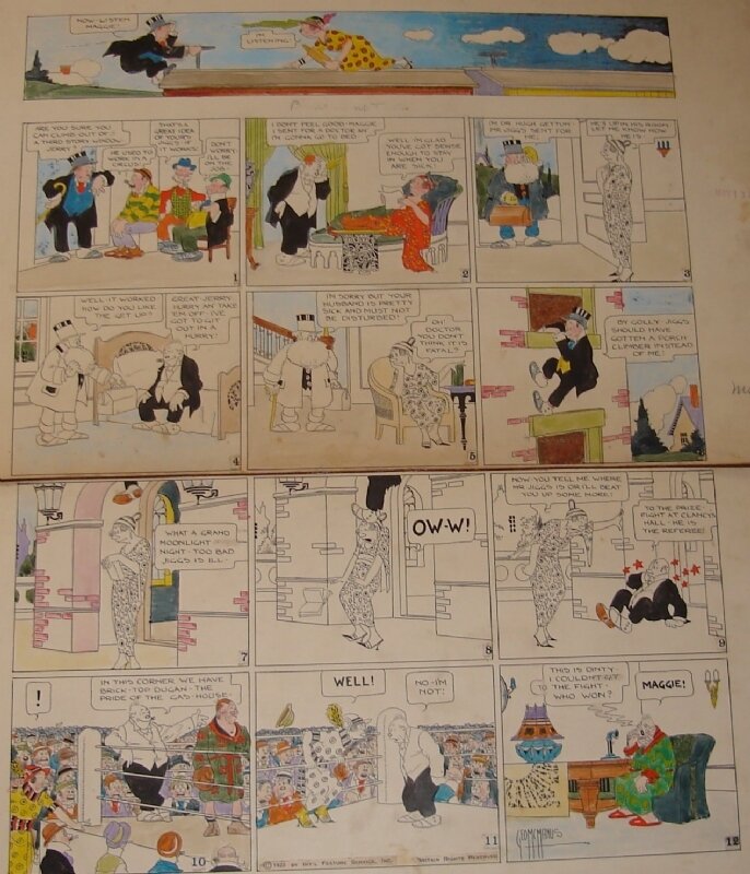 George McManus, Bringing up father Sunday 5-13-23 - Planche originale