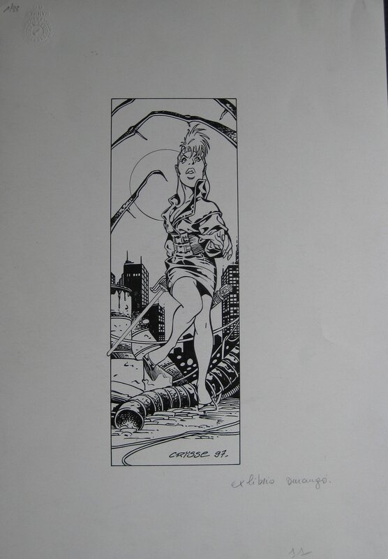 Crisse, Perdita Queen - Ex-libris - Original Illustration