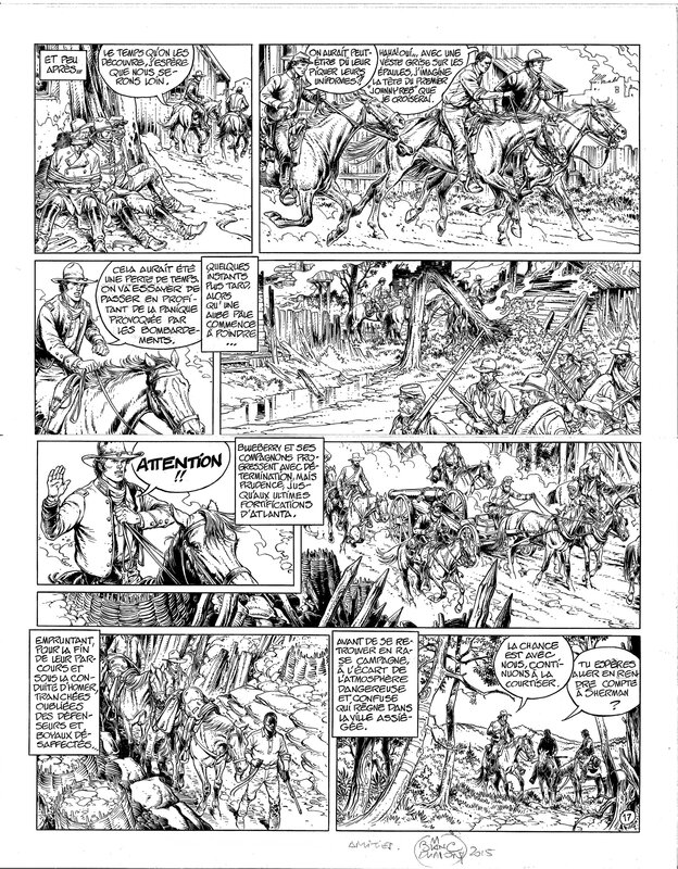 Michel Blanc-Dumont, Blueberry -Dernier train pour Washington - Planche 17 - Comic Strip