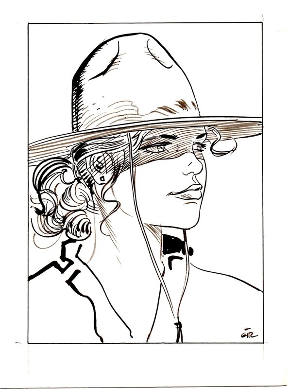 Jean Giraud, Portrait de Chihuahua Pearl - Illustration originale