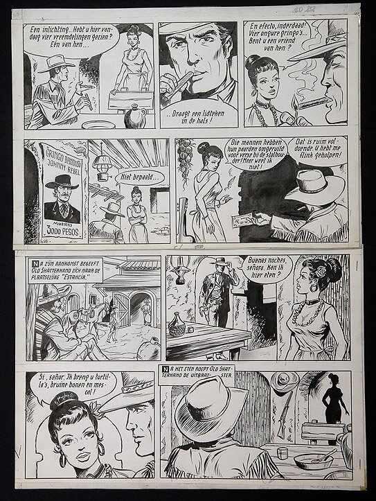 Karl May par Karel Biddeloo - Planche originale