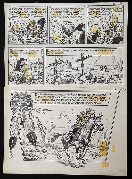 Karl May par Willy Vandersteen - Planche originale
