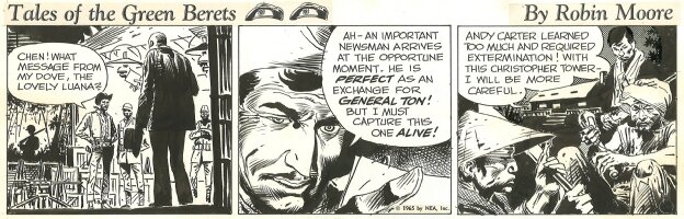 Joe Kubert, Tales of the Green Berets . semaine 3 Jour 1 . 1965 . - Planche originale