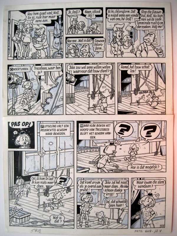 Willy Vandersteen, Pats 5 - Het spook van de opera - Planche originale