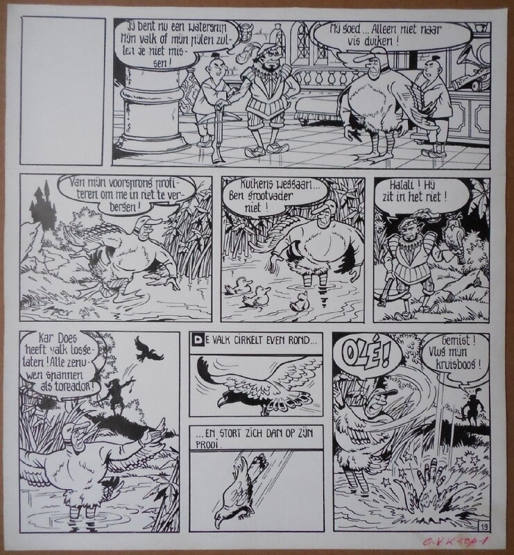 Willy Vandersteen, Jerom - De gevaarlijke jacht - Planche originale