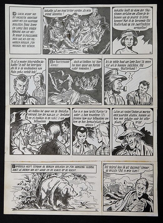 Karl May par Willy Vandersteen - Planche originale