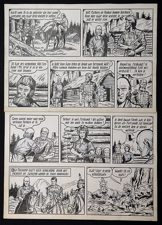 Karl May par Willy Vandersteen - Planche originale