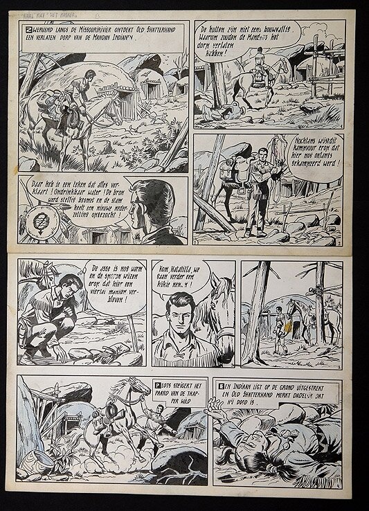 Karl May par Willy Vandersteen - Planche originale