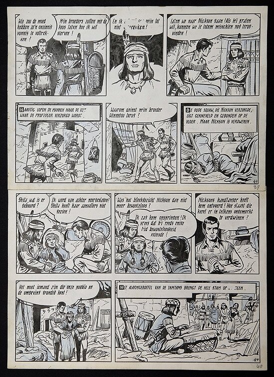 Karl May par Willy Vandersteen - Planche originale